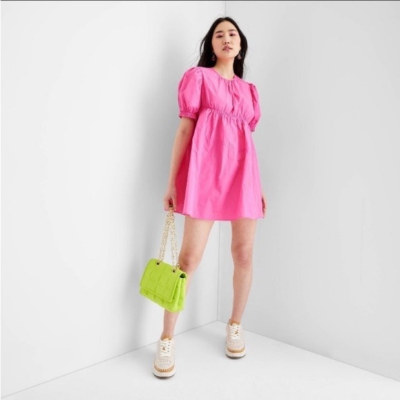 Women's Short Puff Sleeve
Drawstring Mini Dress by Future
Collective - Picture 3 of 7